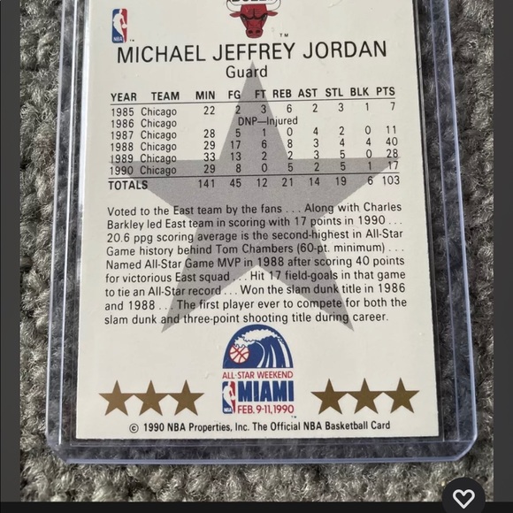 1990 michael jordan card nba hoops